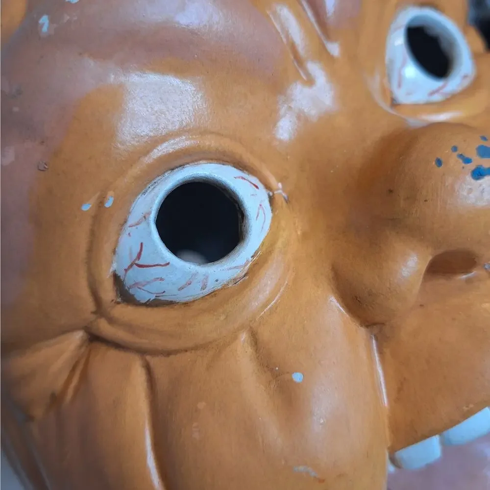 VTV Vintage Ceramic Pumpkin Jack O Lantern Wide Mouth Bloodshot Eyes Halloween